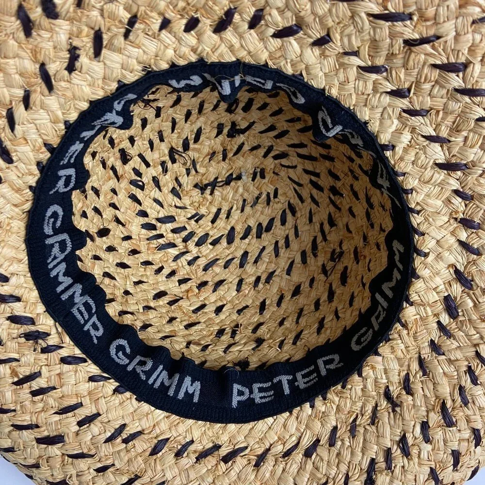 Peter Grimm Sun Hat  Straw Raffia  Brim Floppy